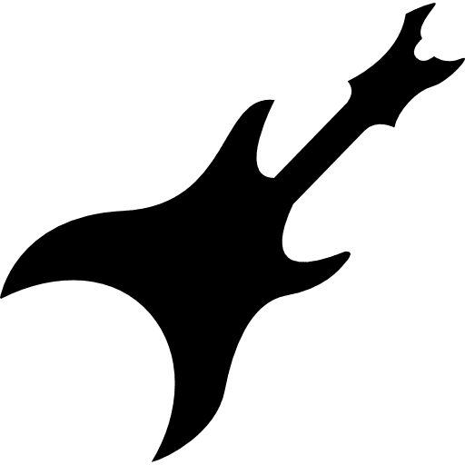 Electric guitar with sharp tips variant music guitars guitar icon