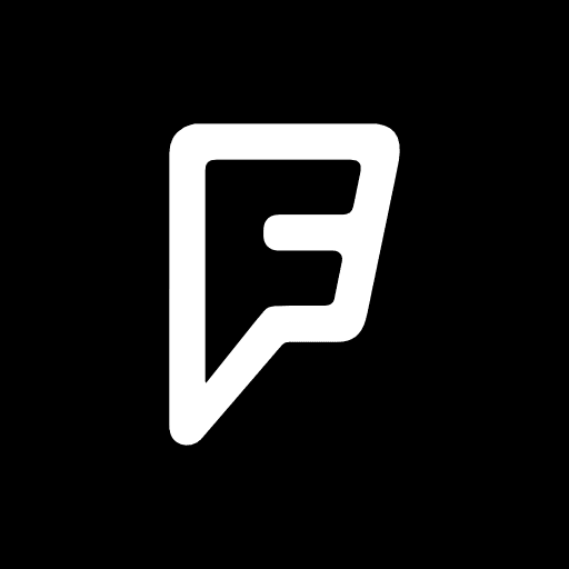 Foursquare logotype social media social network icon Foursquare logotype social media social network icon