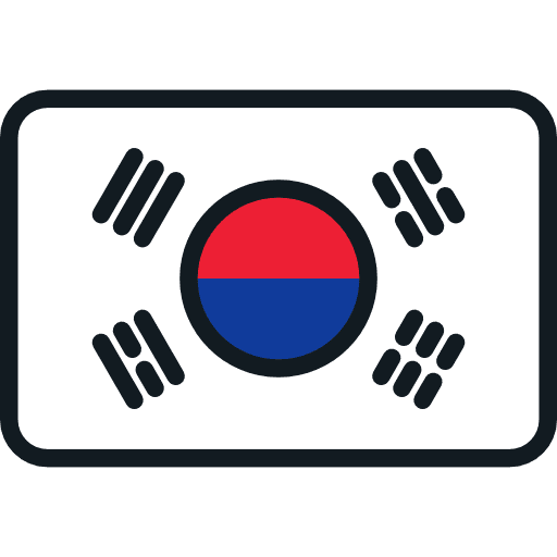 South korea south korea world flag icon