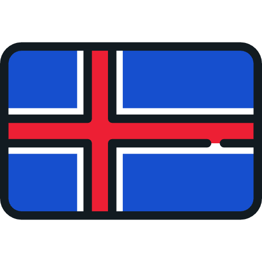 Iceland country flag world icon