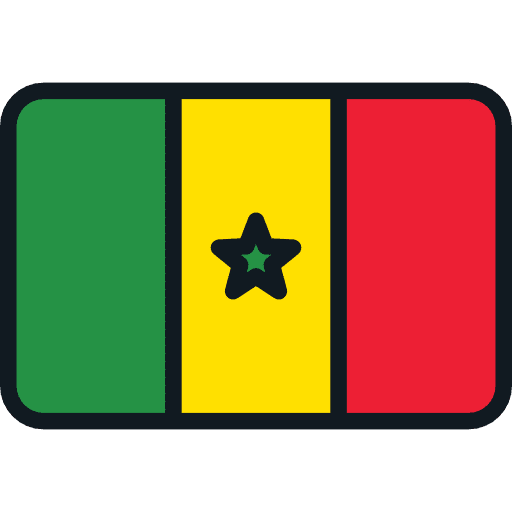 Senegal nation flag country icon