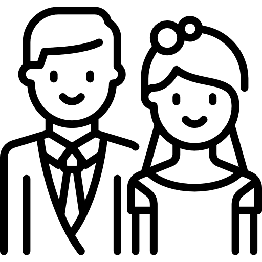 Couple groom people bride icon