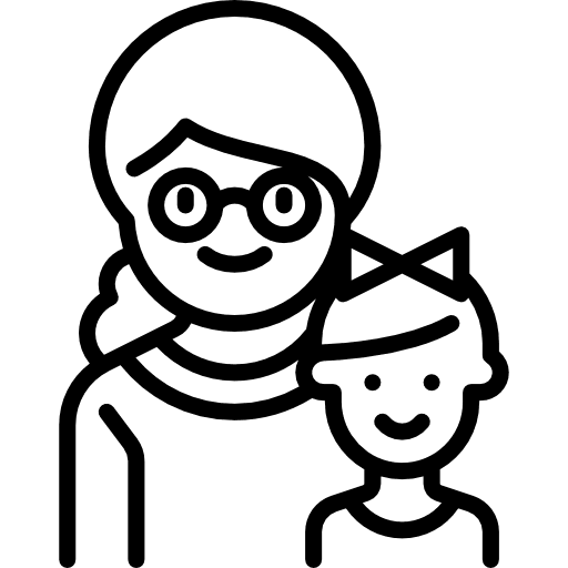 Grandmother woman people granddaughter icon Grandmother woman people granddaughter icon