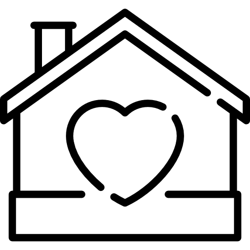 Home heart shaped house architecture and city icon Home heart shaped house architecture and city icon