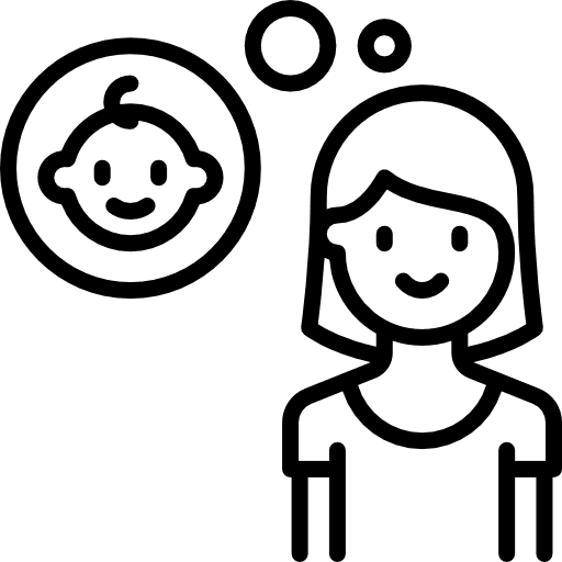 Thinking baby kid and baby motherhood icon Thinking baby kid and baby motherhood icon