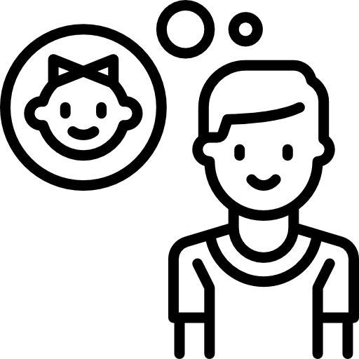 Thinking girl kid and baby thinking icon Thinking girl kid and baby thinking icon