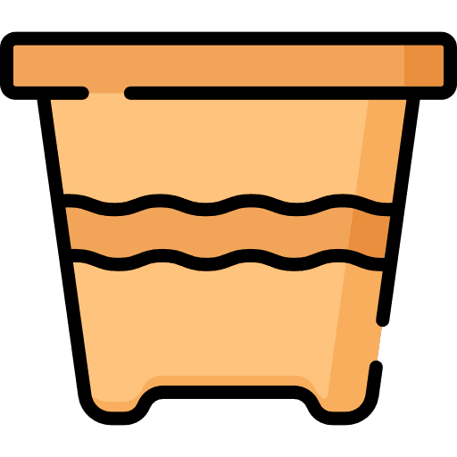 Pot bucket farming and gardening tools and utensils icon