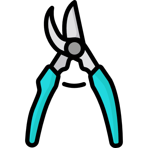Scissors nature tools and utensils pruning shears icon