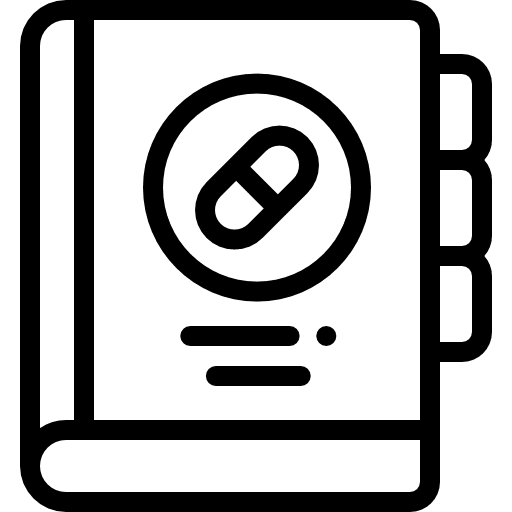 Book manual pills pharmacy icon Book manual pills pharmacy icon