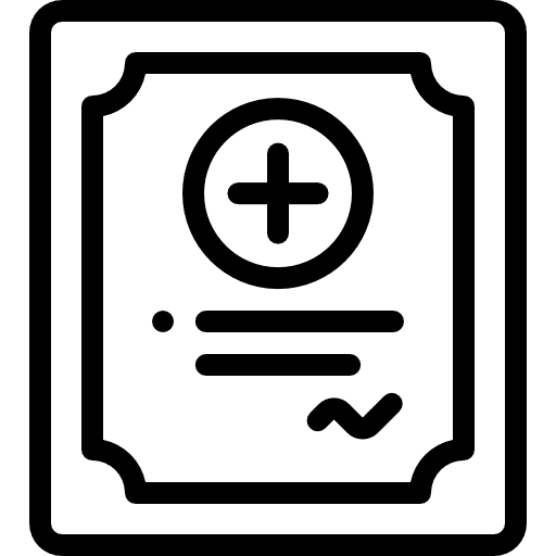 Certificate healthcare and medical healthcare file icon Certificate healthcare and medical healthcare file icon