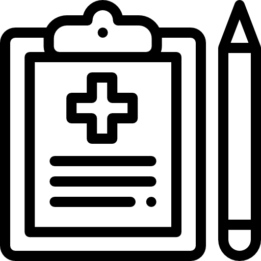 File marketing checklist healthcare icon File marketing checklist healthcare icon