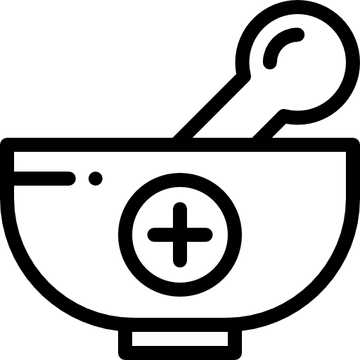 Mortar leaf remedies herb icon Mortar leaf remedies herb icon