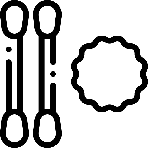 Cotton cotton earbuds healthcare and medical icon Cotton cotton earbuds healthcare and medical icon