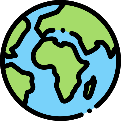 Planet earth worldwide maps and location global icon