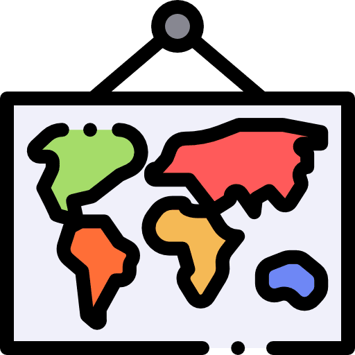 World map maps and location geography seo icon