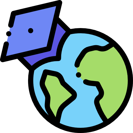 Earth globe worldwide globe grid maps and location icon