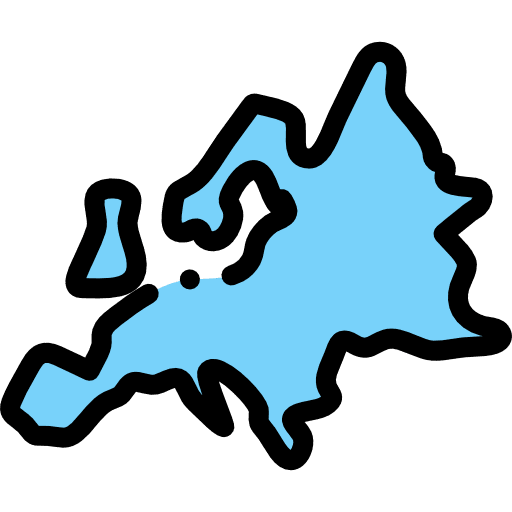 Europe country europe maps and location icon