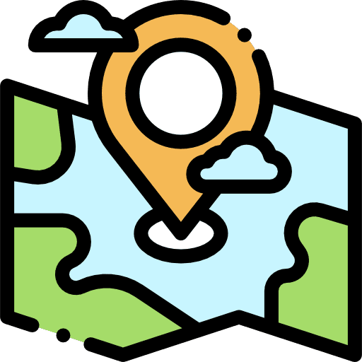 Map position maps and location location icon