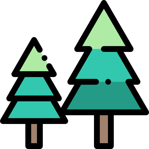 Trees pine tree botanical nature icon