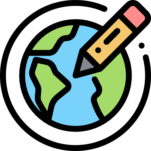 Planet earth worldwide maps and location global icon
