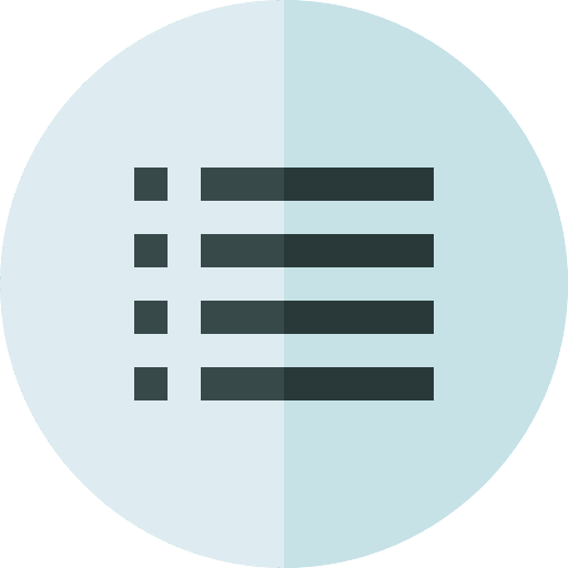 Menu layout list order icon Menu layout list order icon