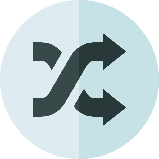 Shuffle substitute random mix icon Shuffle substitute random mix icon
