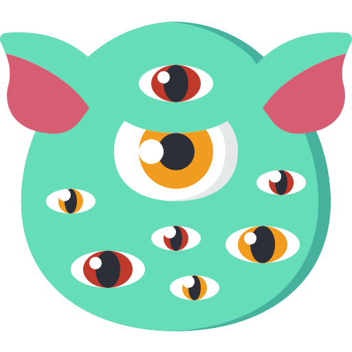 Monster fear scary terror icon