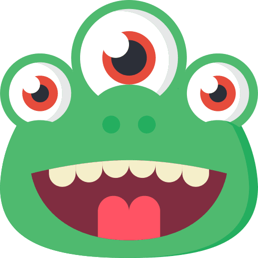 Monster scary terror avatar icon