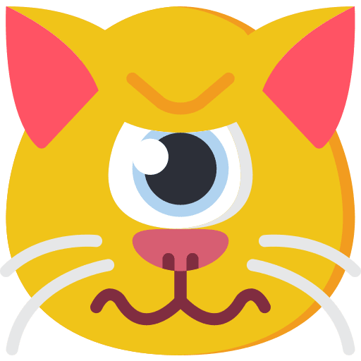 Cyclops cat spooky horror icon