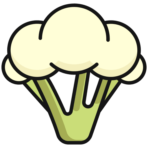 Cauliflower vegetarian vegetable vegan icon