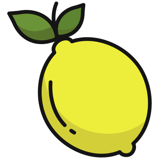 Lemon diet food and restaurant citrus icon