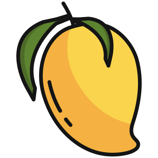 Mango farming and gardening food and restaurant fruit icon