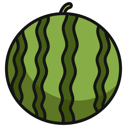 Watermelon dessert fruit farming and gardening icon