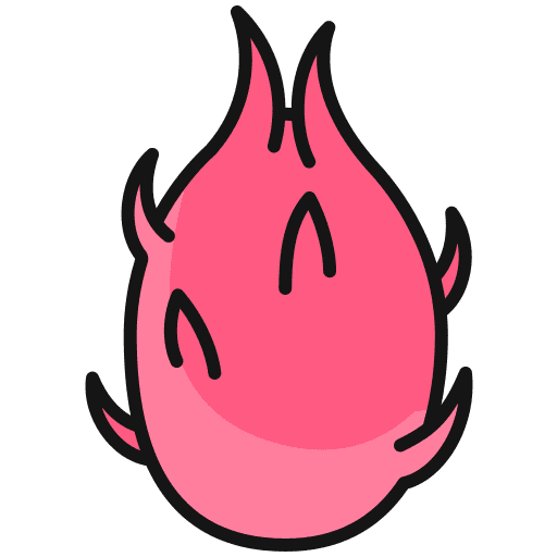 Dragon fruit farming and gardening vegetarian diet icon