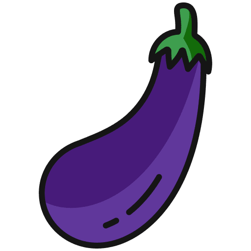Eggplant healthy food vegetarian food and restaurant icon