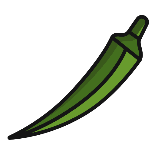 Okra okra organic diet icon
