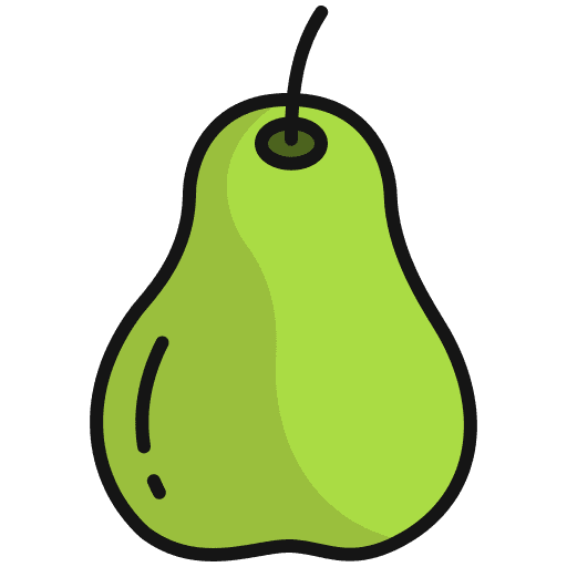Pear vegetarian farming and gardening healthy food icon