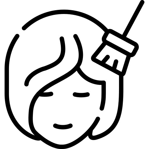 Hair dye color brush hair salon icon