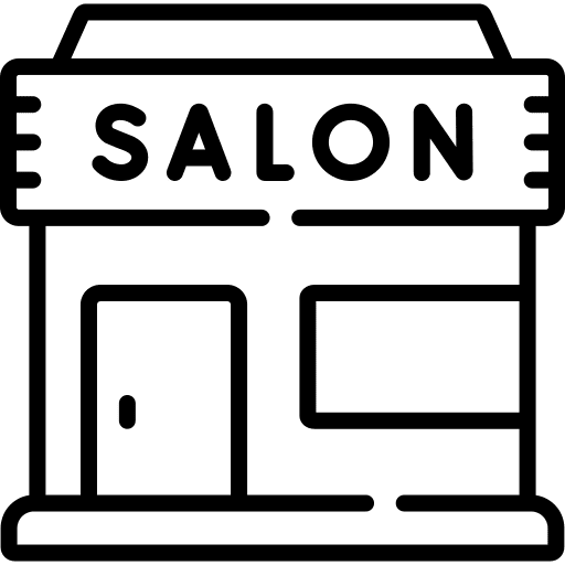 Hair salon hairdresser architecture and city beauty icon