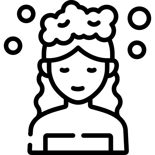 Hair washing wash hair salon shower icon