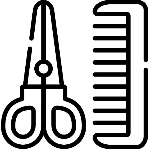 Haircut scissors comb beauty icon Haircut scissors comb beauty icon