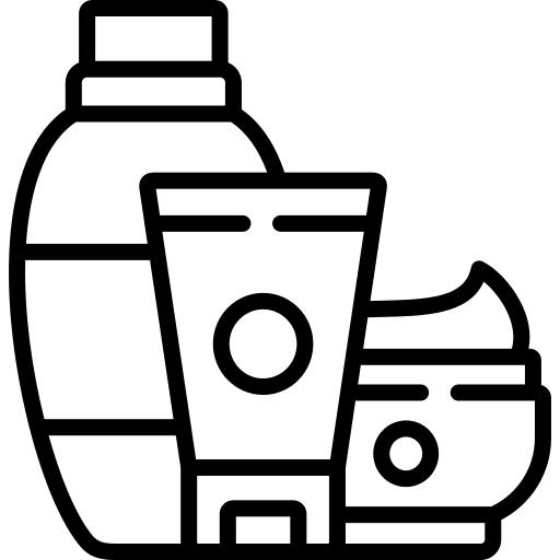 Skin care cream cosmetics shower gel icon Skin care cream cosmetics shower gel icon