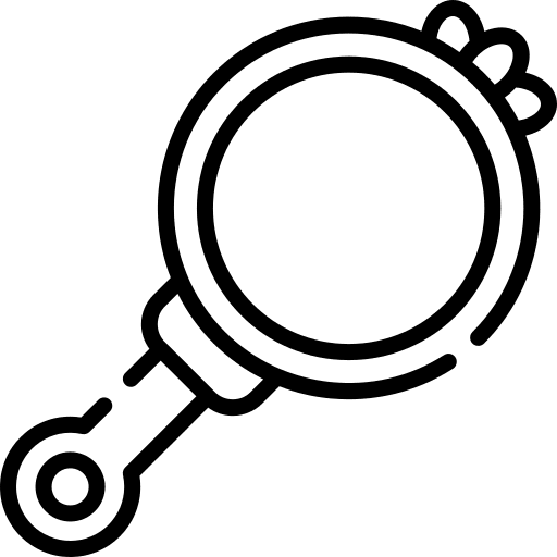 Hand mirror accessory salon furniture and household icon Hand mirror accessory salon furniture and household icon