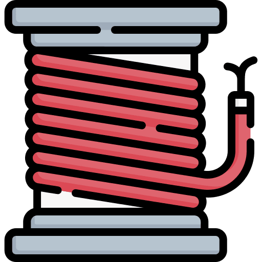 Cable reel wire construction and tools electrical icon