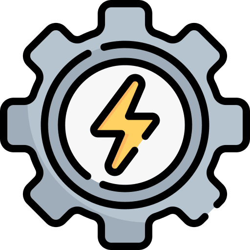 Power supply electronics electricity settings icon