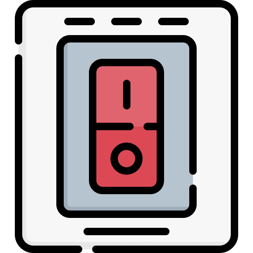 Power switch light electronics button icon