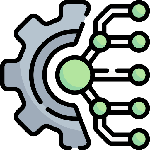 Technology internet digital transformation settings icon