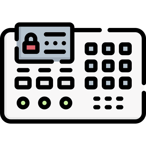 Alarm system lock safety technology icon Alarm system lock safety technology icon