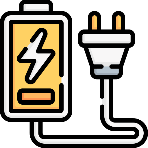 Charging socket battery charging icon Charging socket battery charging icon
