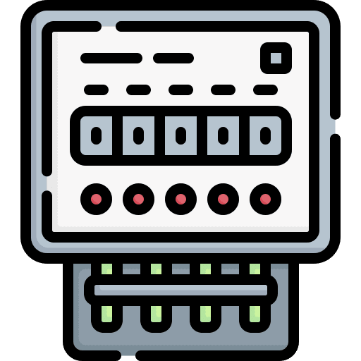 Electric meter technology electronics electric meter icon Electric meter technology electronics electric meter icon